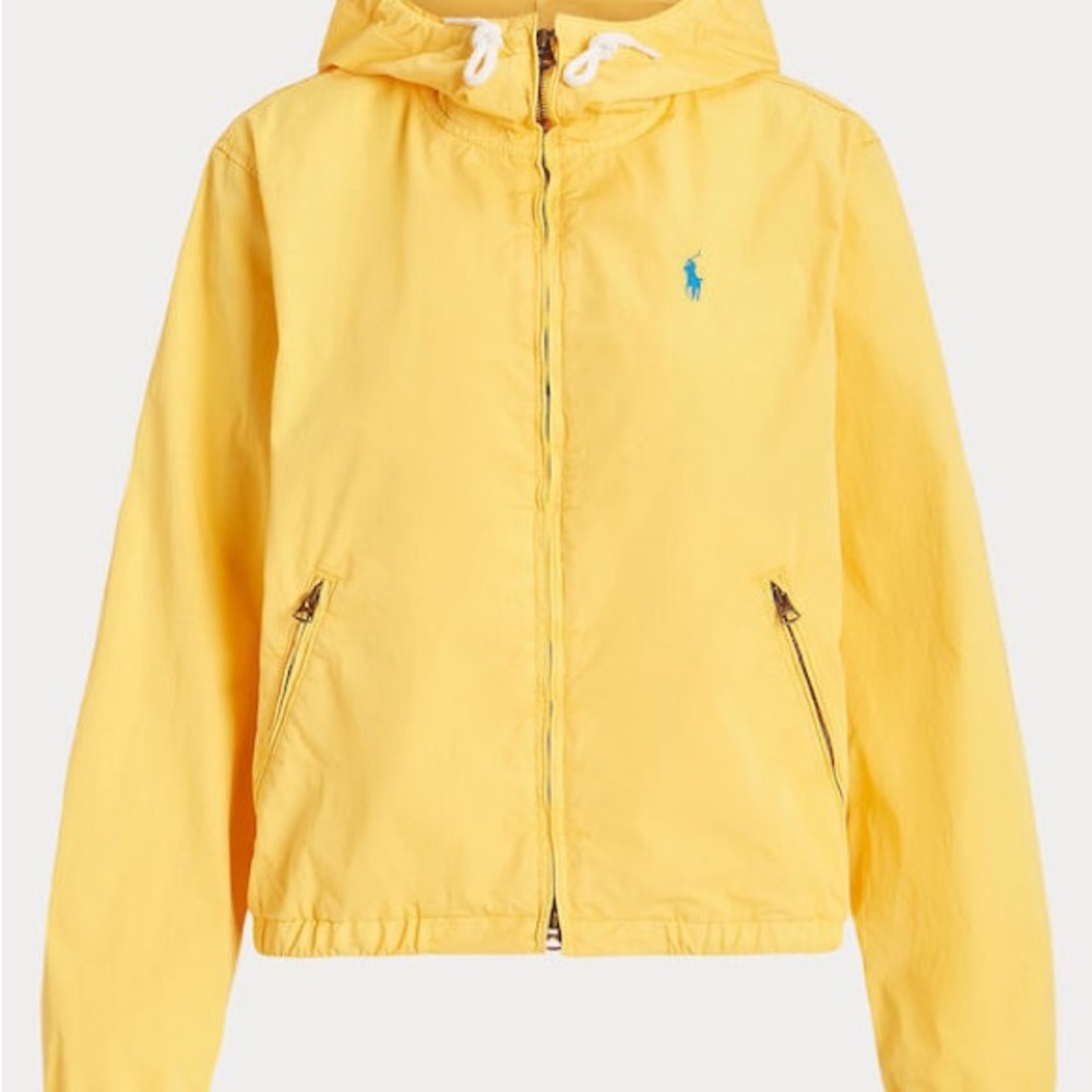 POLO RALPH LAUREN Washed Twill Hooded Jacket - Chrome Yellow